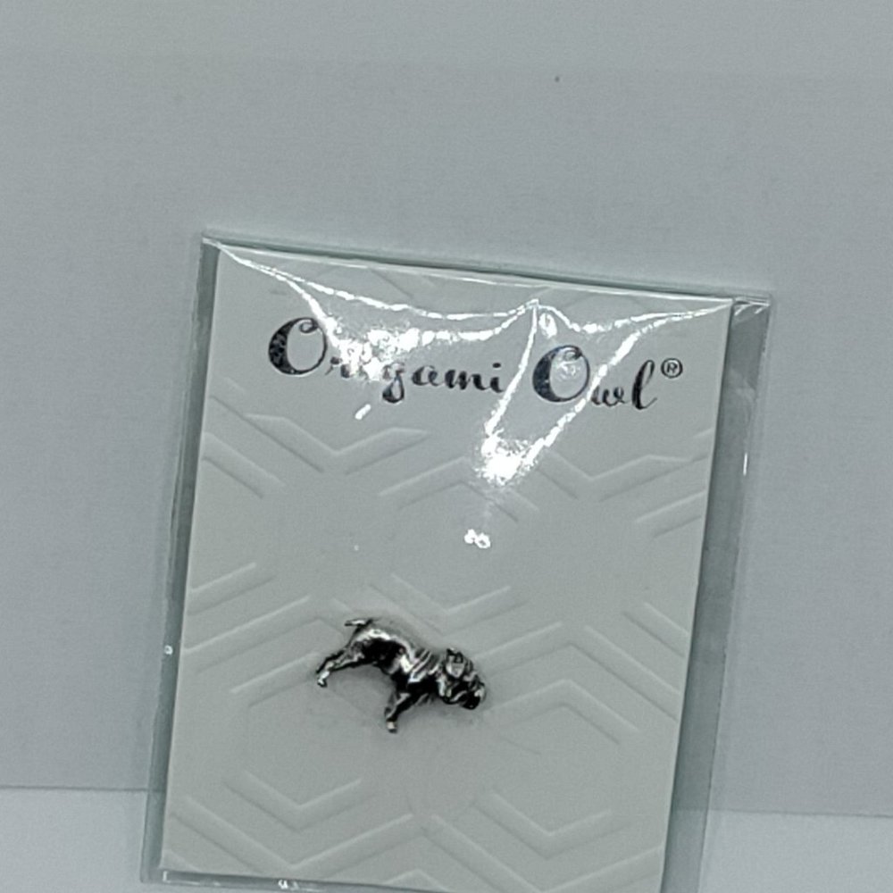 Origami Owl Sterling Silver Bulldog Charm